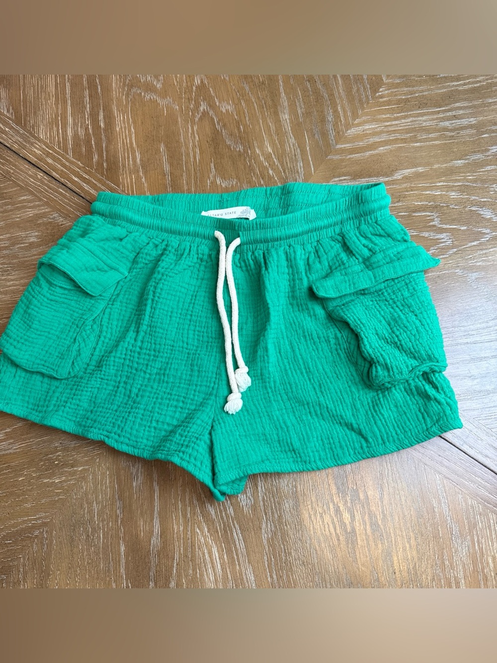 Altar'd State Emerald Green Drawstring Shorts